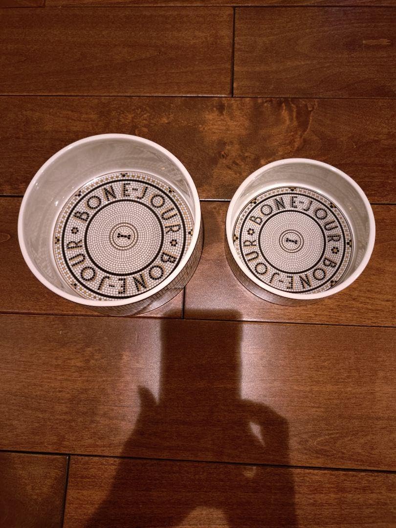 Anthropology アンソロポロジー ペットフードボウル 2個セット 蝶 食器