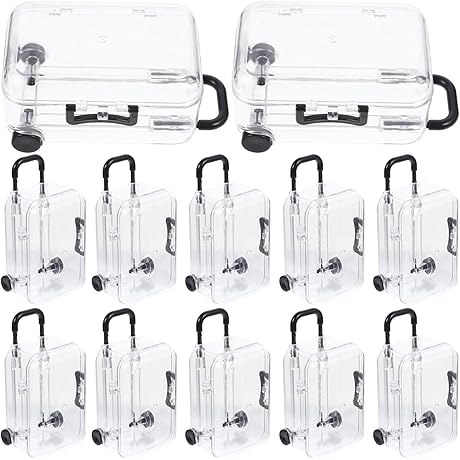 Mini Suitcase Gift Boxes - 12PCS Exquisite Candy Favor Holder Decorations