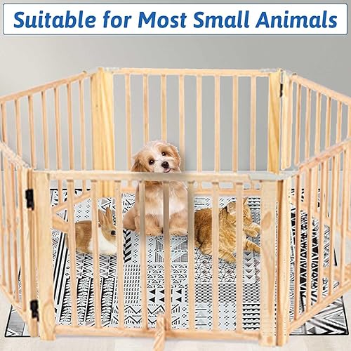 Miniatura 7 de kathson Forro de jaula de conejo, 78.7 x 47.2 pulgadas, lavable y reutilizable, tapete grande para corralitos de indias, forro de jaula para