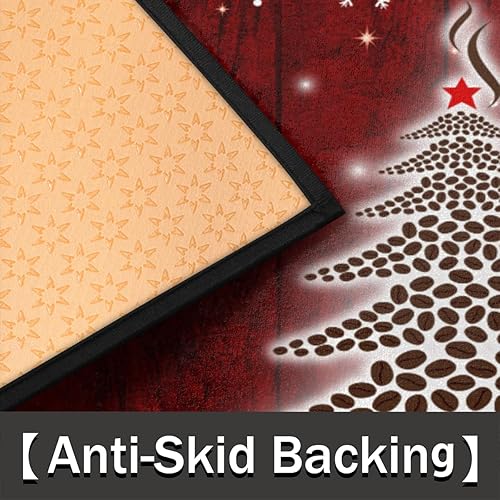 Miniatura 4 de Felpudos semicirculares para interiores, 36 x 24 pulgadas, tapete de puerta de entrada interior de Navidad, tapete para puerta delantera y trasera,