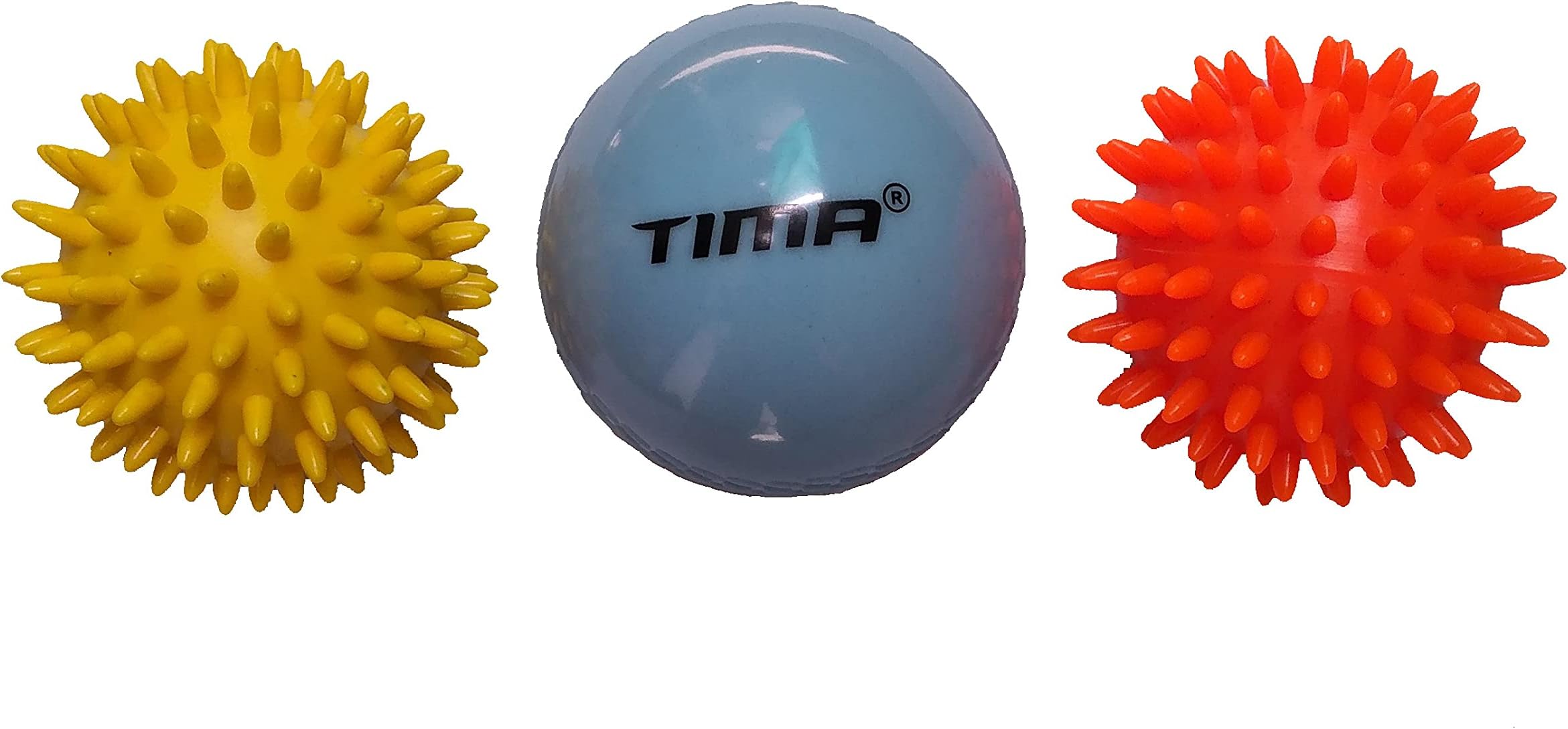 Tima Massage Ball Set of 3 Balls, Soft Spike, Hard Spike, Lacrosse Massage Balls for Self Release Deep Tissue Massage, Muscle Mobility, Post Workout Recovery