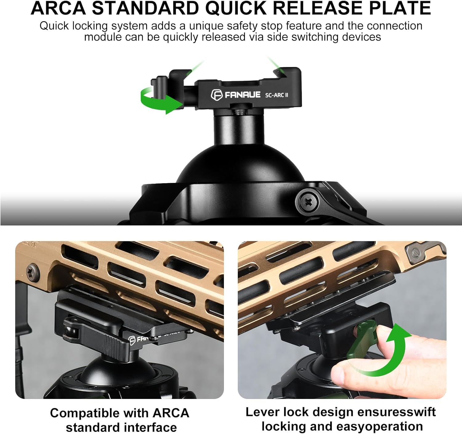FANAUE Carbon Fiber Tripod for Hunting and Tripod Stone Bag