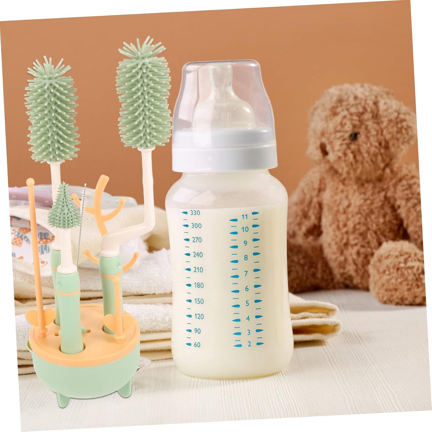 Bottle Brush and Straw Cleaner for Milk Bottles Travel Use