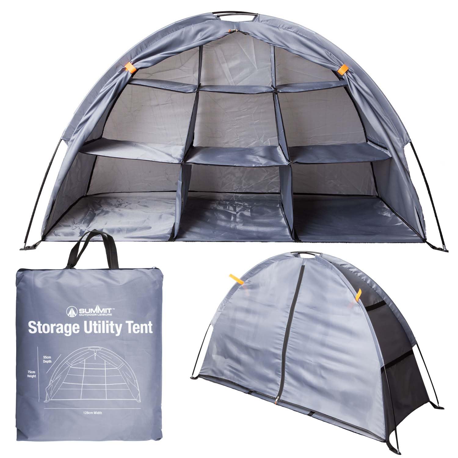 VFM e-Store - Storage Tent Bike, Furniture, Garden Tools Bike, Furniture Outdoors Camping Hiking Holidays Festivals Travel - Silver Storage Tent