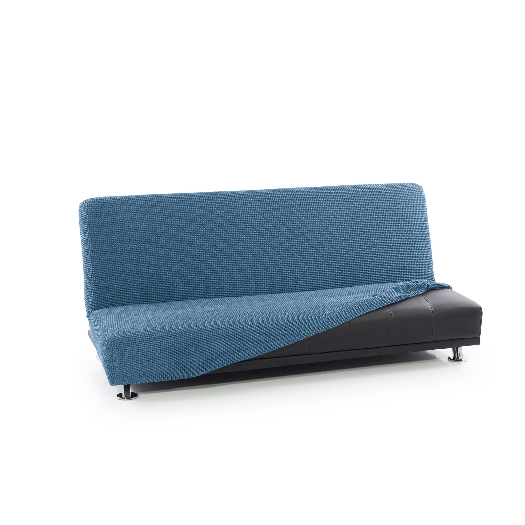 FAVERTI Pokrowiec na sofę Click Clack 2-osobowa 130-160 cm | NOVELE model | błękitny | super elastyczny pokrowiec idealny na każdą sofę | Wysokiej jakości tkanina żakardowa w dotyku bawełna