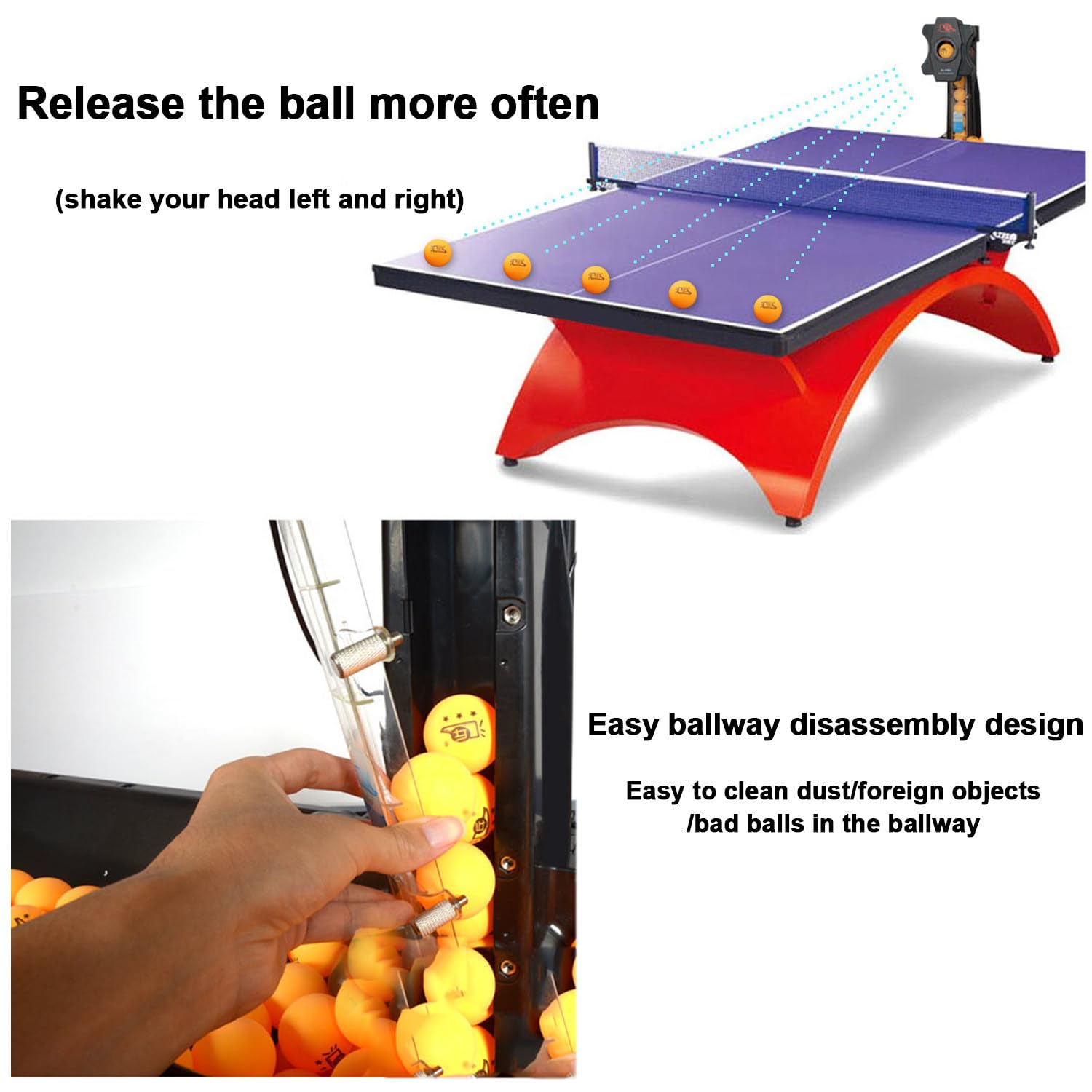 Robot De Tenis De Mesa Con Red Robot Automático De Ping Pong Para Entrenamiento En Casa,Giro,Frecuencia,Velocidad Pelota,Rotación,Caída Y Altura Personalizables Con 100 Pelotas