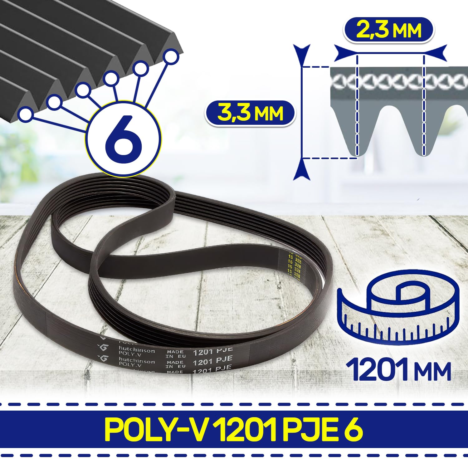 Ricambi Lavatrici Ariston Indesit Cinghia Originale Per Lavatrice - Foto 3