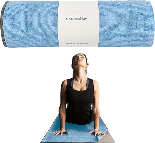 Miniatura 12 de Muka Toalla para esterilla de yoga caliente, antideslizante, cubierta de tapete de pilates, absorbente, suave, toalla de sudor para gimnasio, 72 x