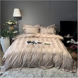 Bed Sheet Set White Gray Luxury Hotel Bedding Set 4pcs Flat Bed Sheet Duvet Cover Egyptian Cotton Silky Duvet Cover Set Bed Linings