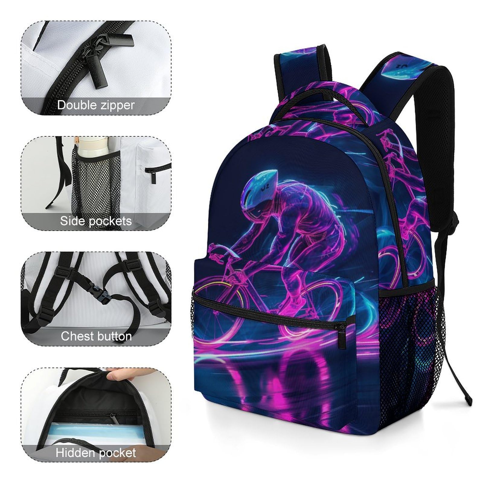 Bicicleta de montaña Mochila Escolar Primaria Transporte Morral Con Bolsillos Laterales Mochila Escuela Mochila Infantil De Gran Capacidad Primaria Pequeña Guardería Mochila One Size