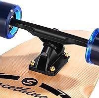 Vista 5 de Patineta de 42 pulgadas de largo completo Cruiser Pintail, el original Artisan Maple Skateboard Cruiser Pintail para crucero, tallado, estilo libre