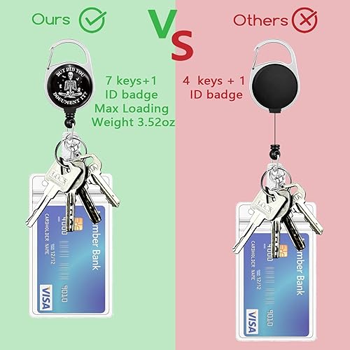 Miniatura 131 de Giancomics Black ID Badge Holder with Lanyard, Lanyards for ID Badges with Badge Reel Retractable Heavy Duty, Lanyard with ID Holder Keychain Clip