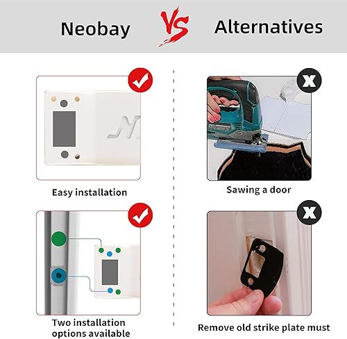 Miniatura 5 de Pestillo de puerta para gatos, accesorio de puerta para gatos que mantiene a los perros fuera de la estación de alimentación de gatos y caja de
