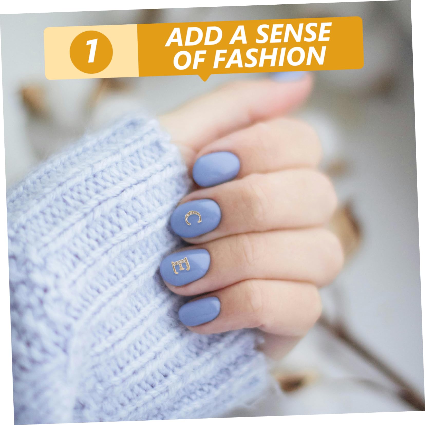 BELLIFFY 1 Set Manicure Charms Durable Letter Nail Art Charms for Creative Nail Designs for Parties and Special Occasions present for Fashion Lovers