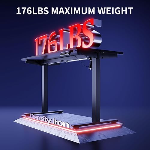 Miniatura 6 de Shintenchi Escritorio eléctrico de altura ajustable, escritorio de computadora de pie de 48 x 24 pulgadas, escritorio de trabajo para oficina en