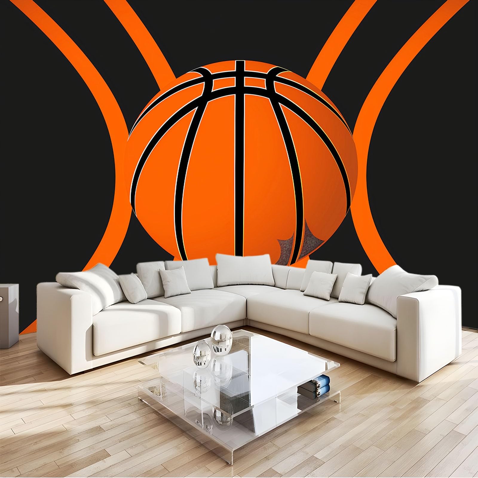Papier peint basket-ball pour chambre enfant et ado de 400x280 cm