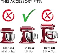 Vista 2 de Accesorio de Batidor Plano KitchenAid para Mezcladores de Soporte con Cabeza Inclinada de 4,5-5 Qt, KSM5THFBSS, Acero Inoxidable