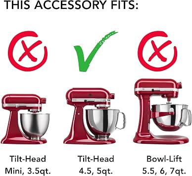 KitchenAid Pastry Beater for 4.5/5Q Tilt Head Stand Mixers, Silver - KSMPB5