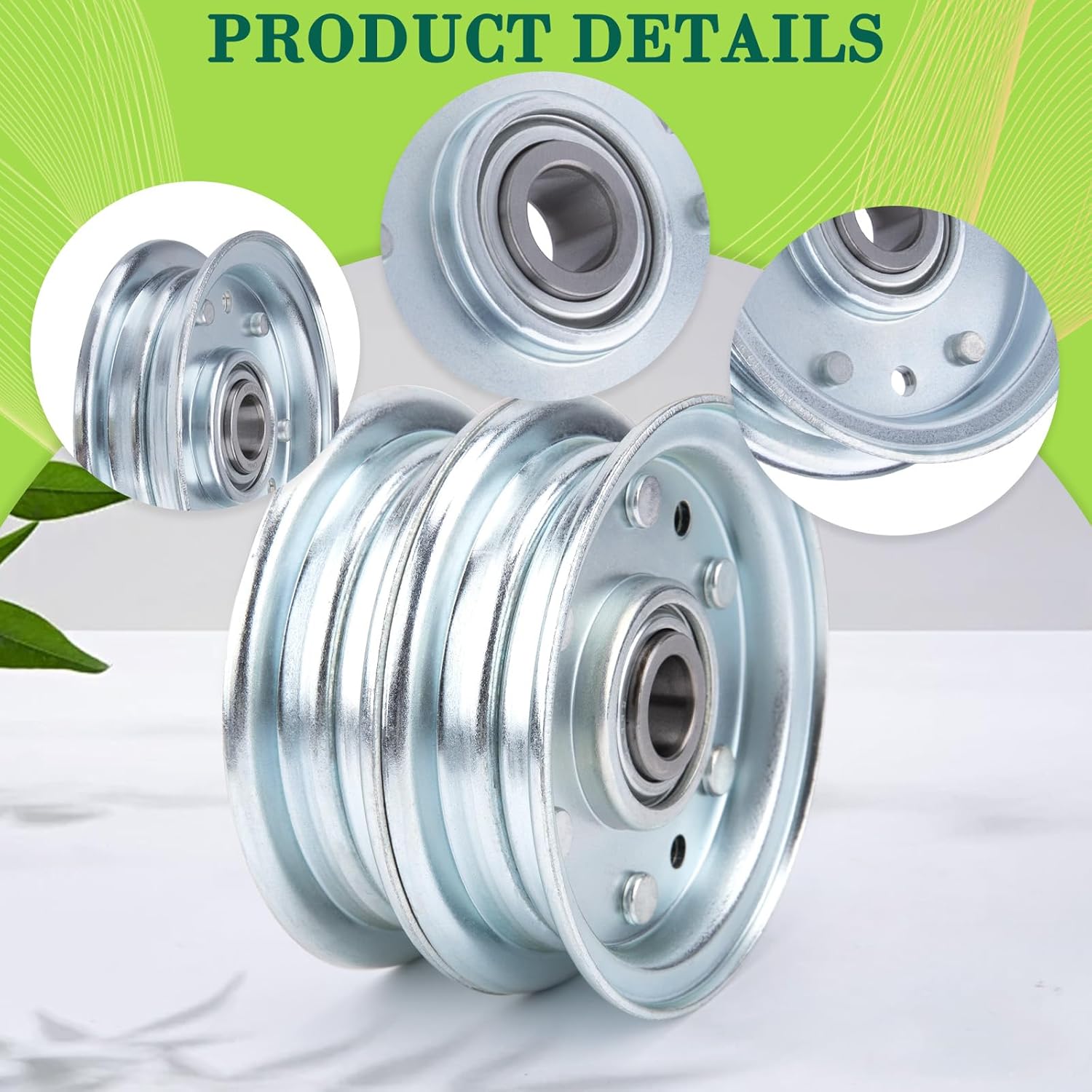 2 Pack Finish Mower Idler Pulley, Replaces for King Kutter Part 164090, Compatible with RFM Series Finish Mowers,4', 5', 6' Mowers