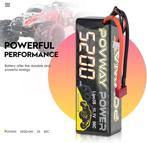 Miniatura 5 de 3S Lipo Batería 11.1V 50C 5200mAh RC Batería con enchufe T para coches RC, camión RC, helicóptero, avión