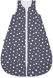emma & noah Baby Schlafsack 2.5 TOG, Strampelsack für den Herbst und Winter in vielen Farben, Bio-Baumwolle, OEKO-TEX Zertifiziert, Schlafsack für Neugeborene (Punkte Blau, 60 cm)