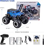 ACAMMZAR 1:16 Amphibious RC Monster Truck, Remote Control Cars for Kids, IPX7 Waterproof 2.4GHz 4WD 360° Rotation, Double Sided RC Car for Boys Girls Gifts, Red