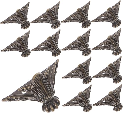 BESTonZON Caja de 20 piezas de pies antiguos Caja de almacenamiento de joyas Pies de muebles Patas de repuesto de madera Caso de madera Patas