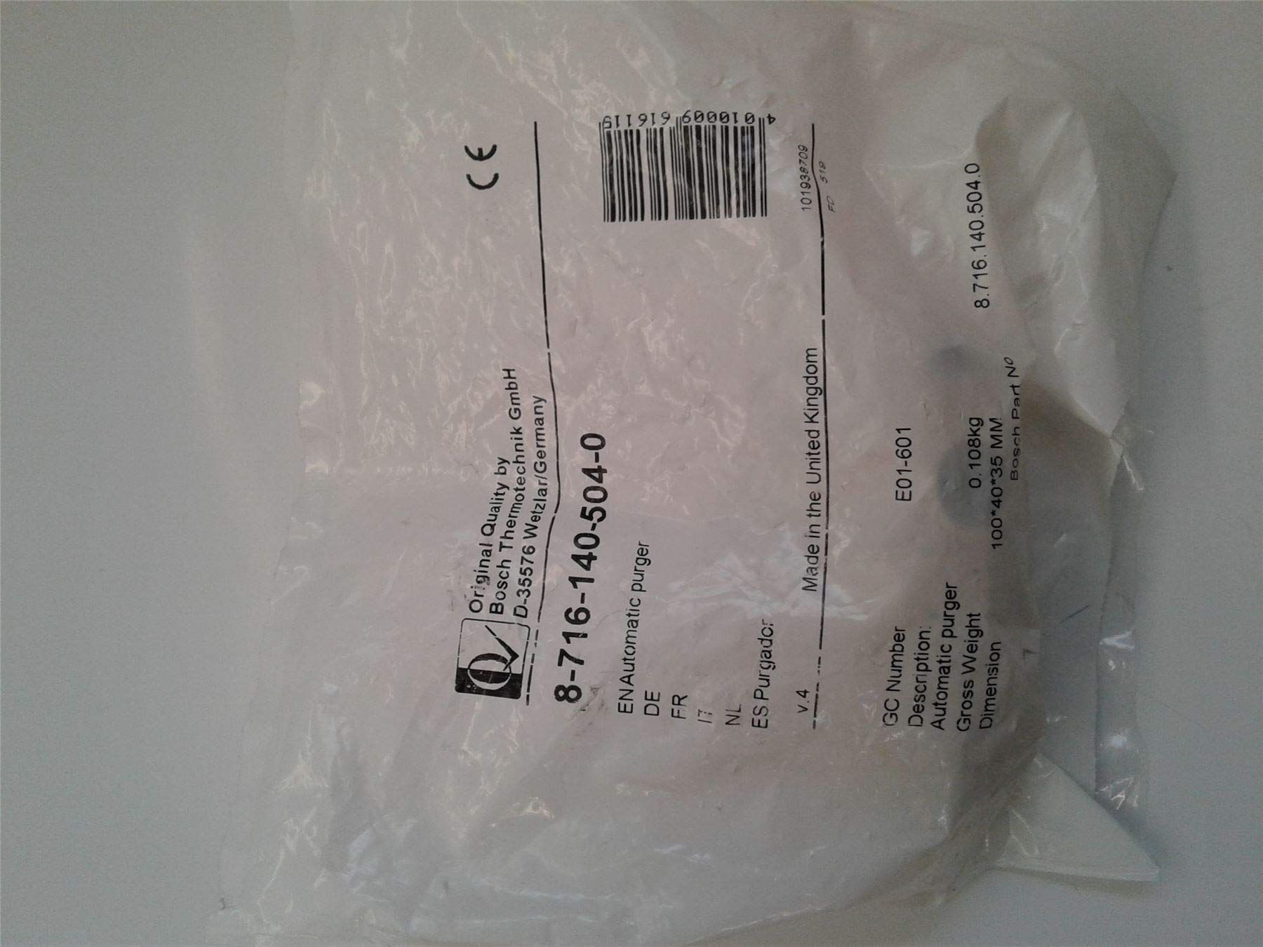 Bosch Bronze Worcester Automatic Air Vent 87161405040 By