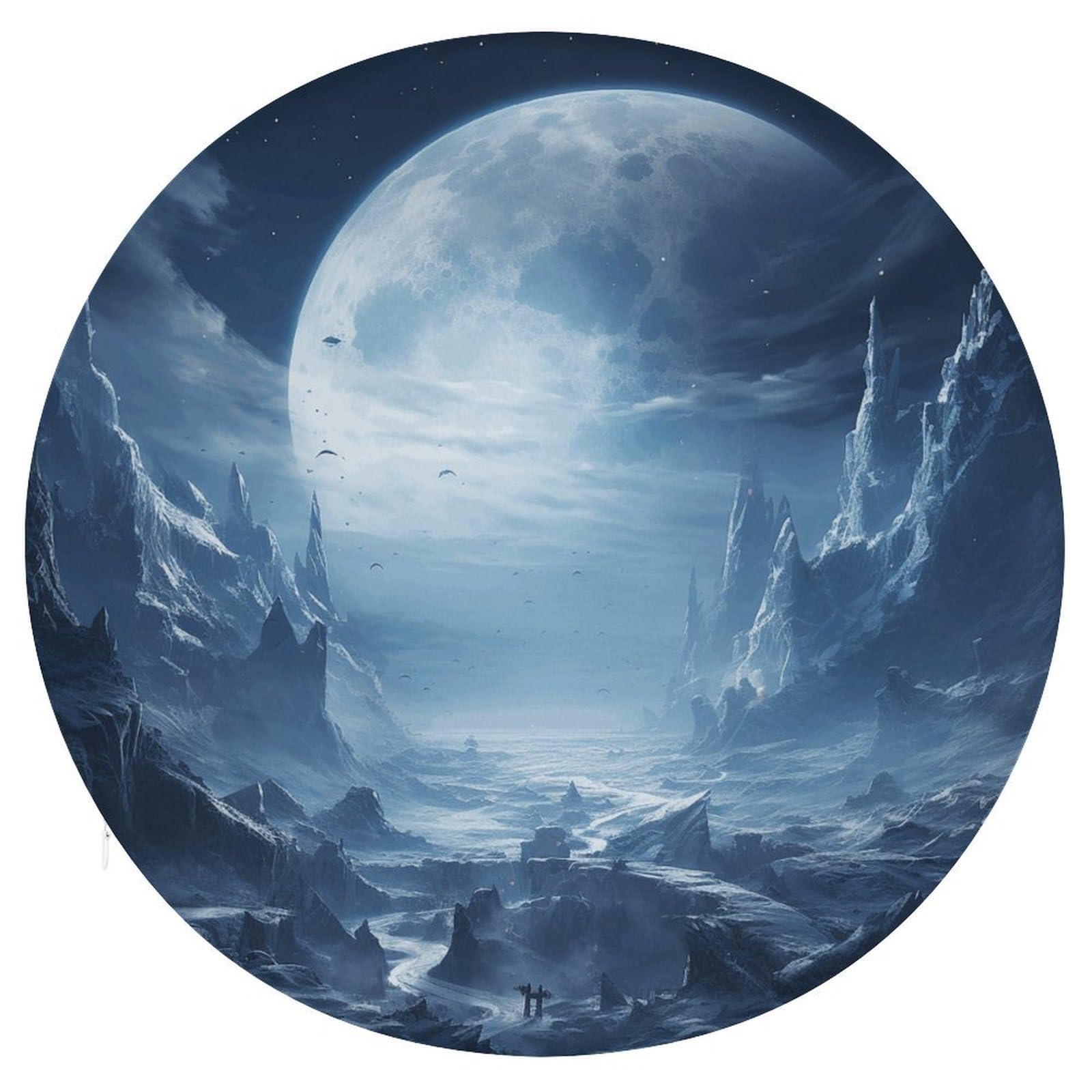 Wsoihfec Style Beautiful Scenery Images Seat Cushion Round Chair Pad