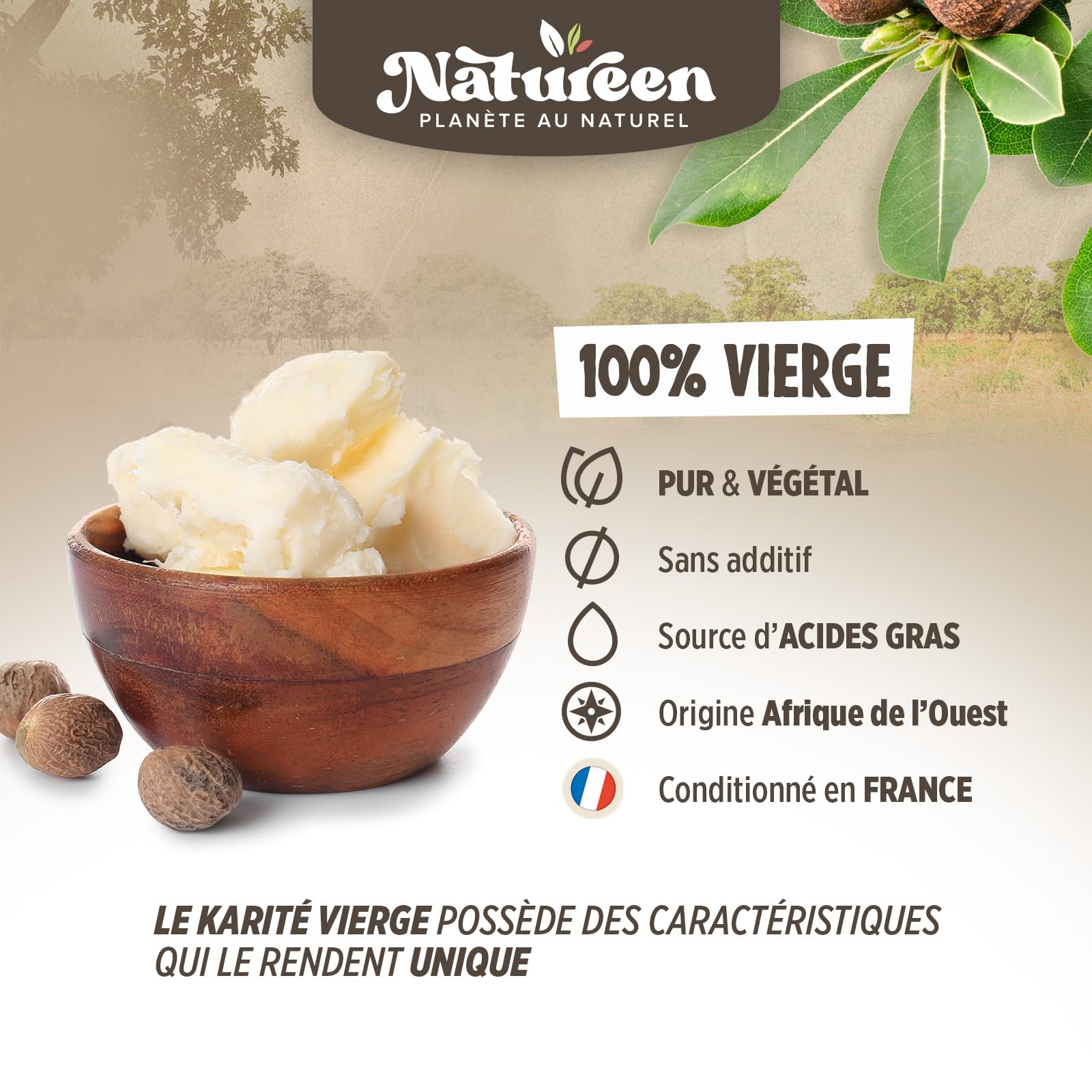 Organiczne masło shea AB 400 g - 100% roślinne
