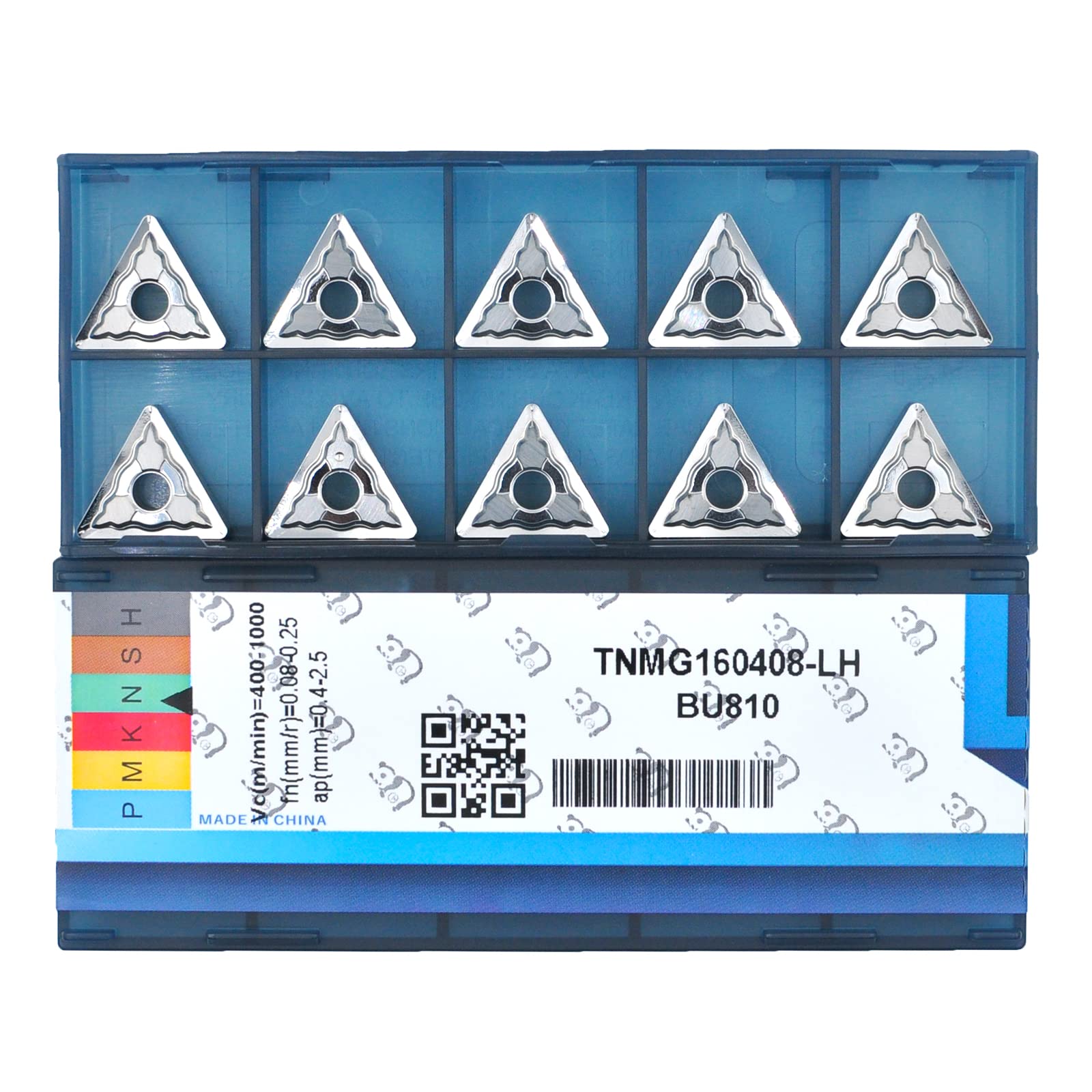 Inserti in metallo duro per alluminio TNMG332/TNMG160408 per tornitura di inserti in alluminio, 10 pezzi/scatola