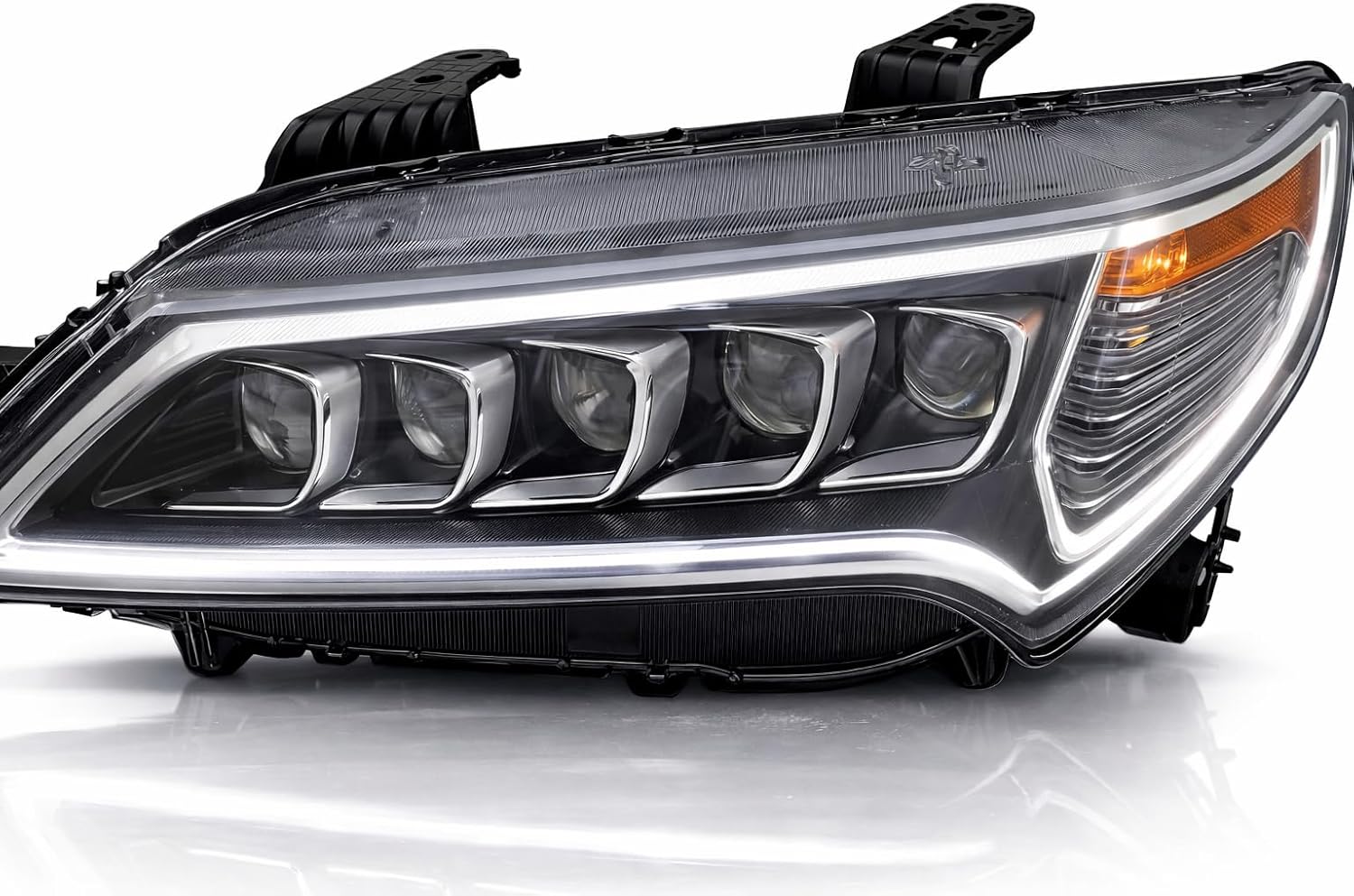 Headlight Assembly Compatible with Acura 2015-2017 TLX Base, SH-AWD LED Including Bulbs, Left/Driver Side, DOT/SAE Compliant, 33150-TZ3-A01, AC2502127