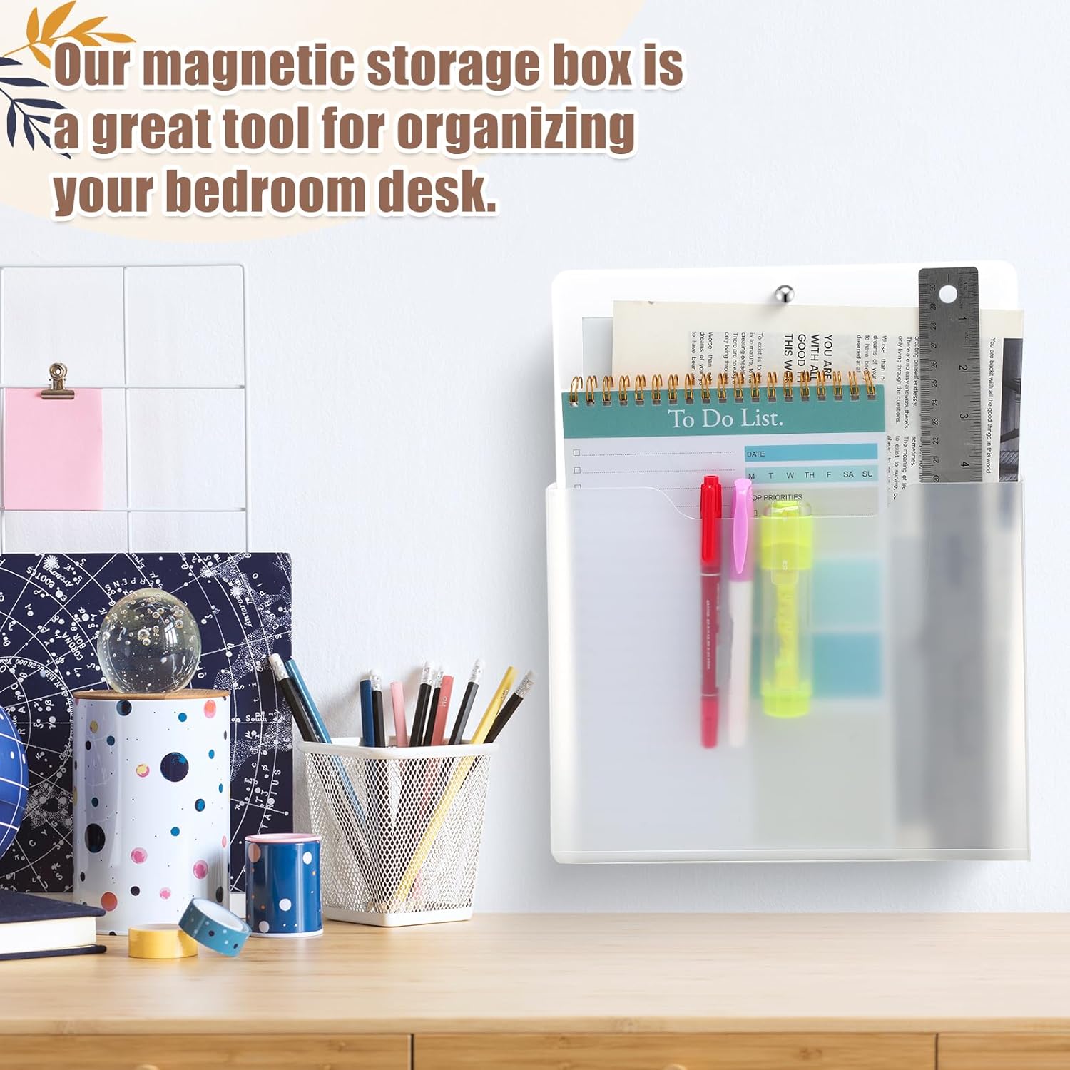Epakh 6 Pack Magnetic File Holder Magnetic Paper Holder Organizer Wall Mounted Mail Magazine Storage Pockets for Refrigerator, Whiteboard, Office, Classroom, Mail Letters Paper(Transparent)