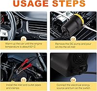 Vista 5 de Bomba extractora de aceite de 3ª generación, bomba de transferencia de 12 V 60 W para aceite de motor de automóviles, motocicletas y barcos
