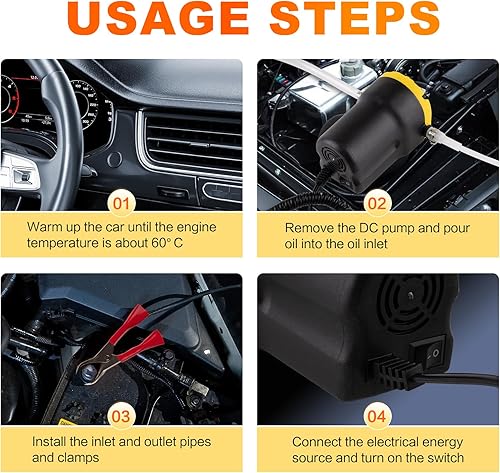 Miniatura 5 de Bomba extractora de aceite de 3 generación, bomba de transferencia de 12 V 60 W para aceite de motor de automóviles, motocicletas y barcos