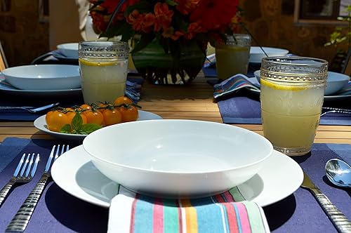 Miniatura 5 de Euro Ceramica Bianco Collection - Juego de vajilla de 18 piezas, multiusos, funcional, esencial, blanco, servicio para 6 platos blancos para cenar,