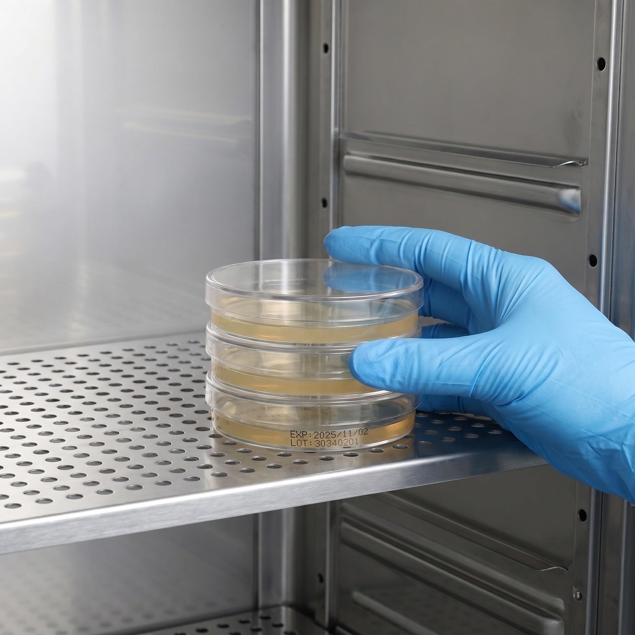 OUNONA 30 placas de Petri con agar nutritivo - Placas de agar pre-vertido de 7 cm (2,8") para que los estudiantes aprendan microbiología e investigación de laboratorio.