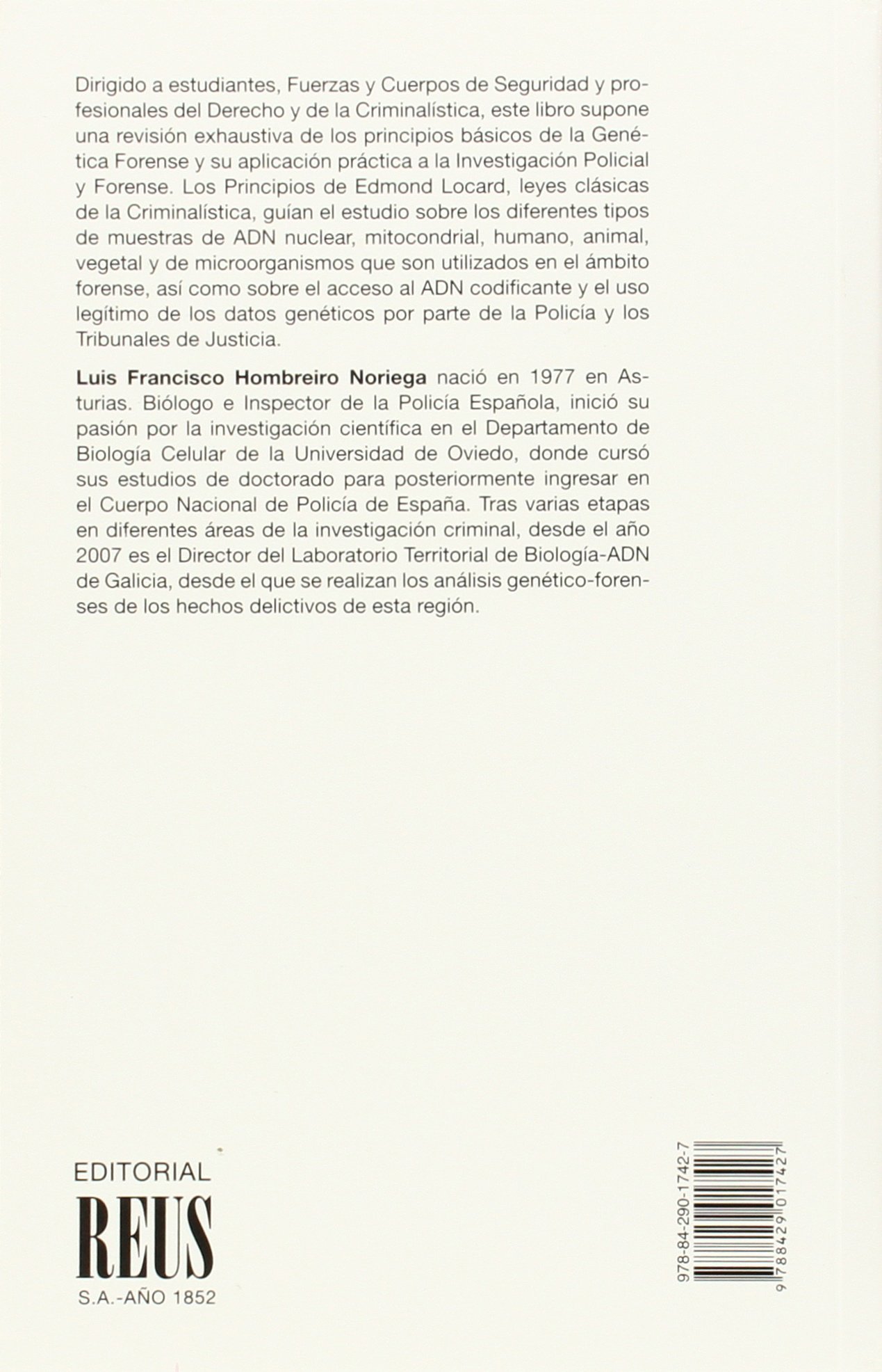 El ADN de Locard: Genética forense y criminalista (Criminología y práctica policial)
