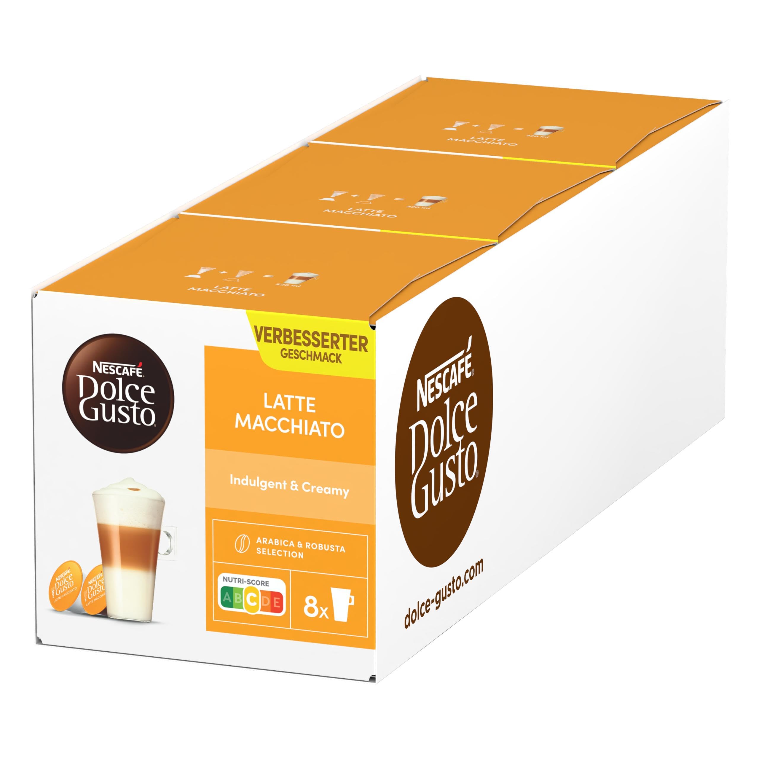 NESCAFÉ DOLCE GUSTO Latte Macchiato Kaffeekapseln (6 x 16 Kapseln)