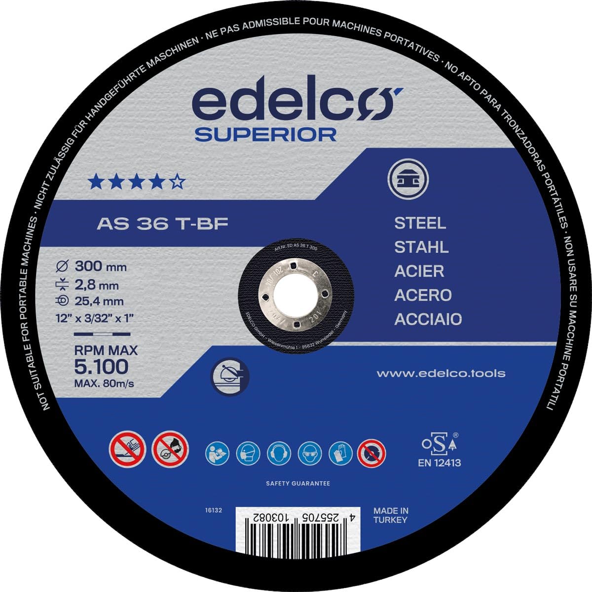 EDELCO-ED AS 36 T 350x2,8-Superior-Corte Metal