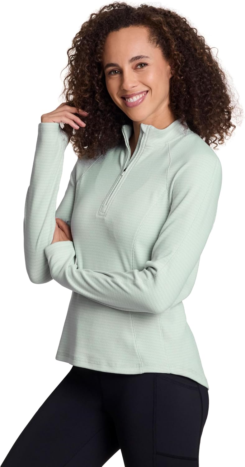 Avalanche Women's 1/4 Zip Pullover, Lightweight Hiking Partial Zip Mock Neck Top - Image 4