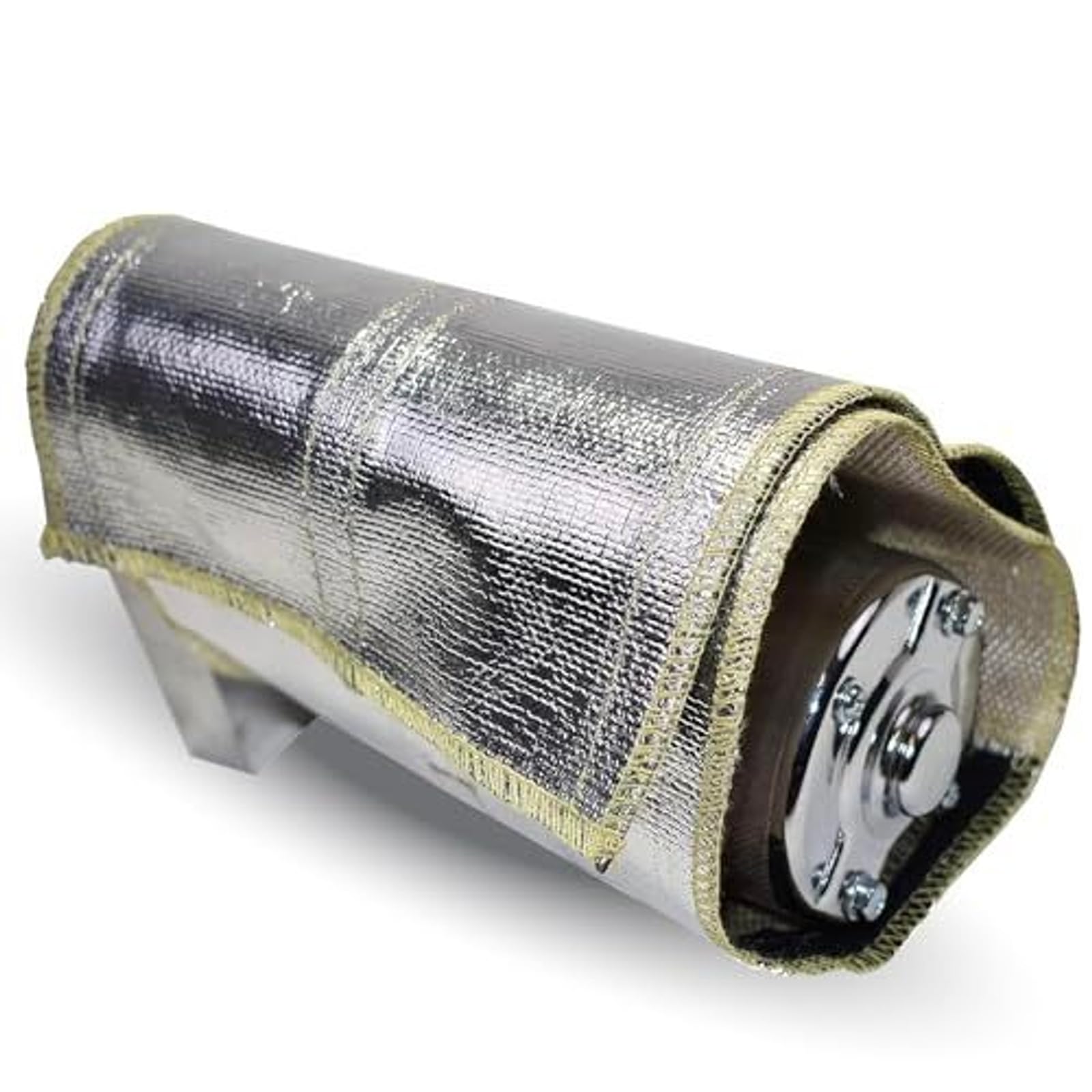 A-Team Performance Starter Heat Shield Wrap - 7" x 24", 1pc - Aluminized Fiberglass Barrier Reflects 2000°F - Easy Hook & Loop Closure for Starter Insulation