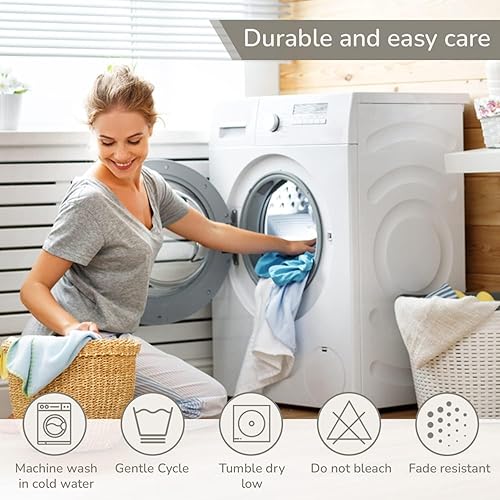 Miniatura 6 de Juego de sábanas de 100% algodón egipcio tamaño individual de 1000 hilos, color marfil, suave y liso, tamaño individual, juego de sábanas de 16