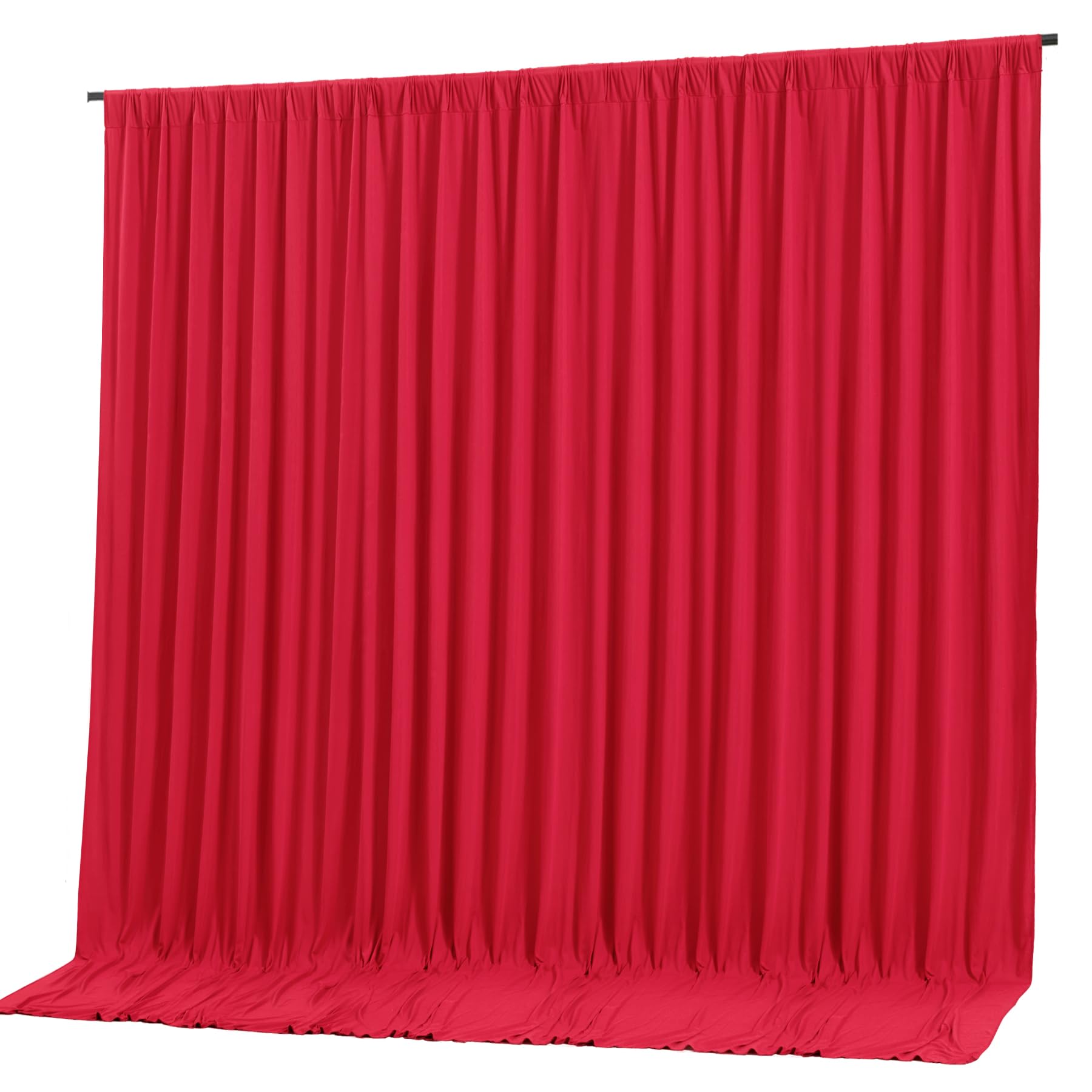 View 1 of 10x10ft Red Backdrop Curtain Panels for Parties - Wrinkle Free Polyester Photo Curtain Backdrop Wedding Back Drop Fabric Drapes for Party Decorations Background for Photography