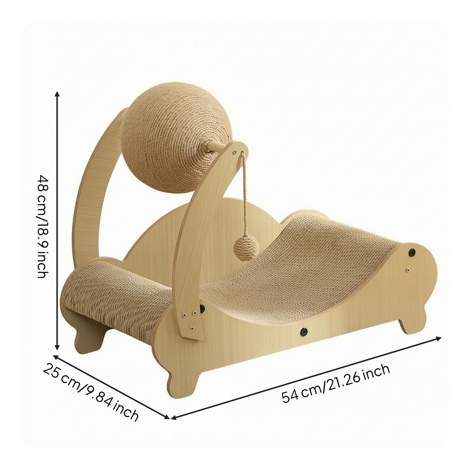 Cama Rascadora para Gatos Interior, Tumbona Bola