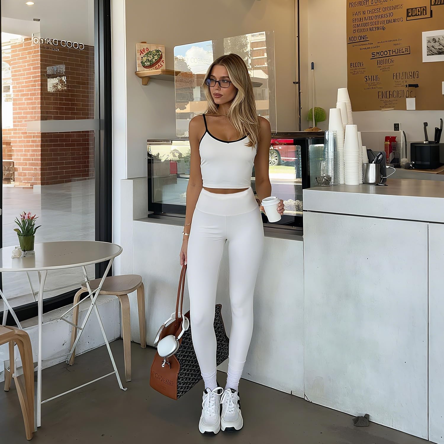 yeuG 7 Pack High Waisted Leggings for Women Tummy Control Soft Workout Yoga Pants Full Length & Capri - Image 3