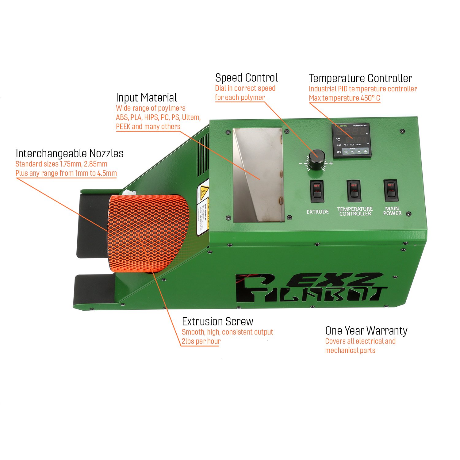 Filabot FOEX2-110 Original EX2 Extruder : Industrial & Scientific