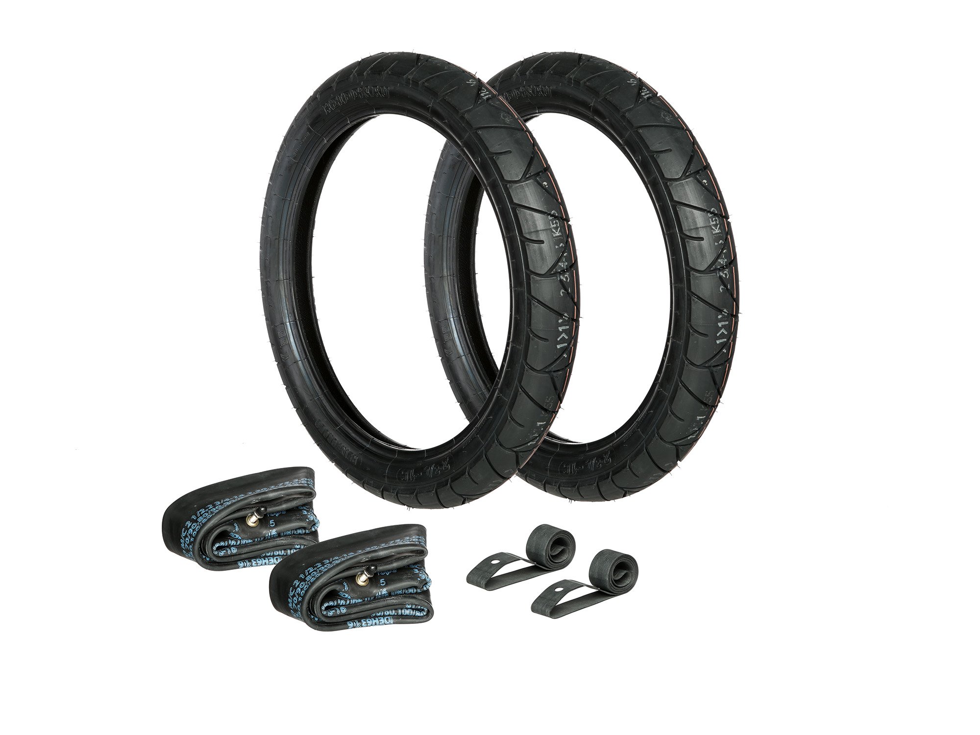 Set: 2x Reifen 2.75 x 16 Heidenau K55 + 2x Schläuche + 2x Felgenband
