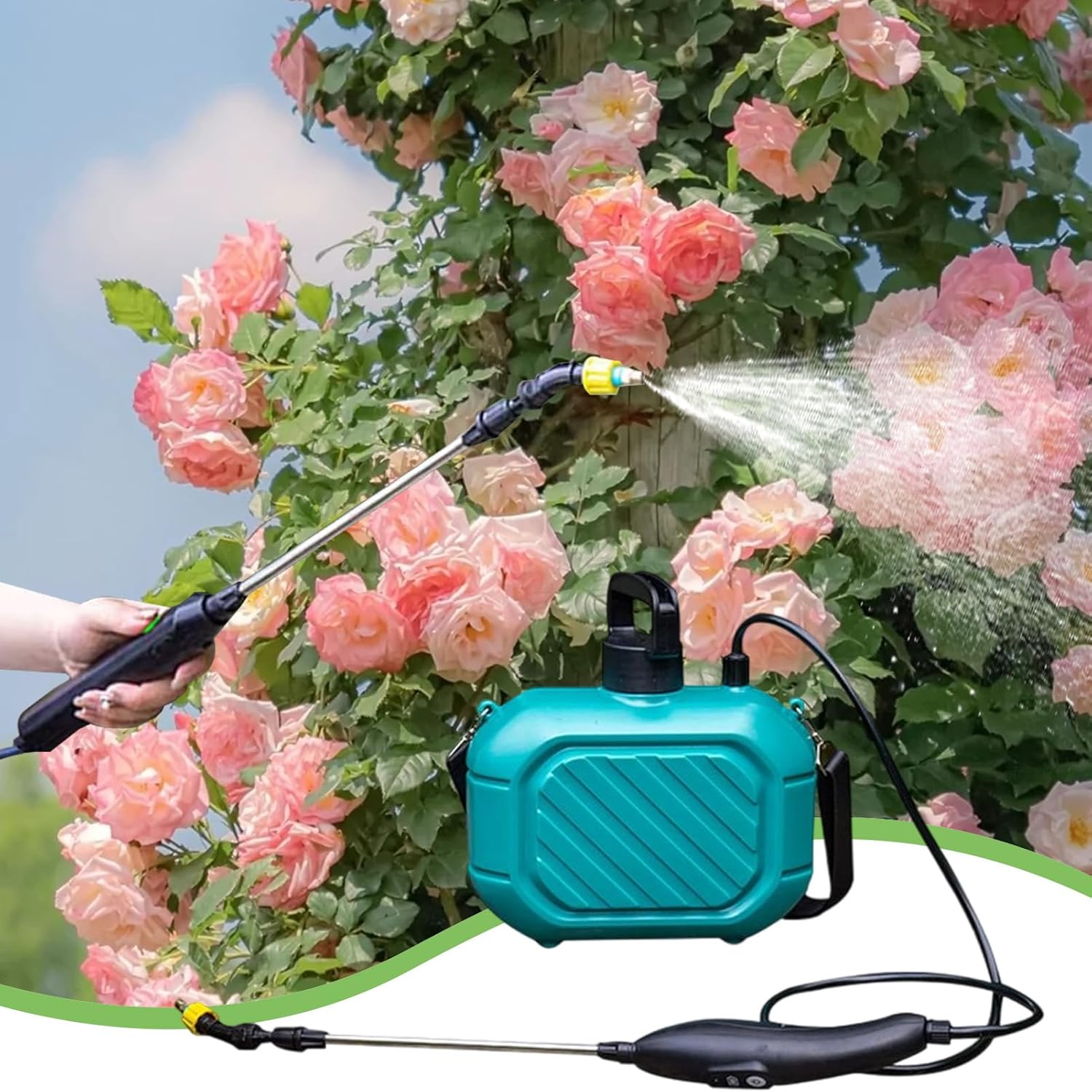 自動噴霧器,充電式 ランドスケープ スプレー 5L - 屋外 ガーデニング 噴霧器 電動肥料散布 庭園 農園 温室 造園用