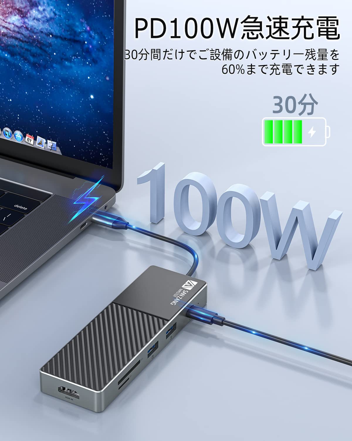 Amazon | SAN ZANG MASTER USB C ハブ ドッキングステーション Type C